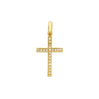 Charm Gioielleria Dossena  Donna croci in Oro giallo Zircone 153758 SONGA